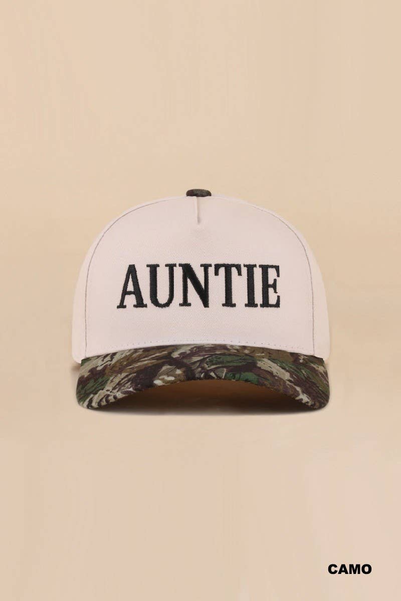 Auntie Two Tone Snapback Hat: LEOPARD