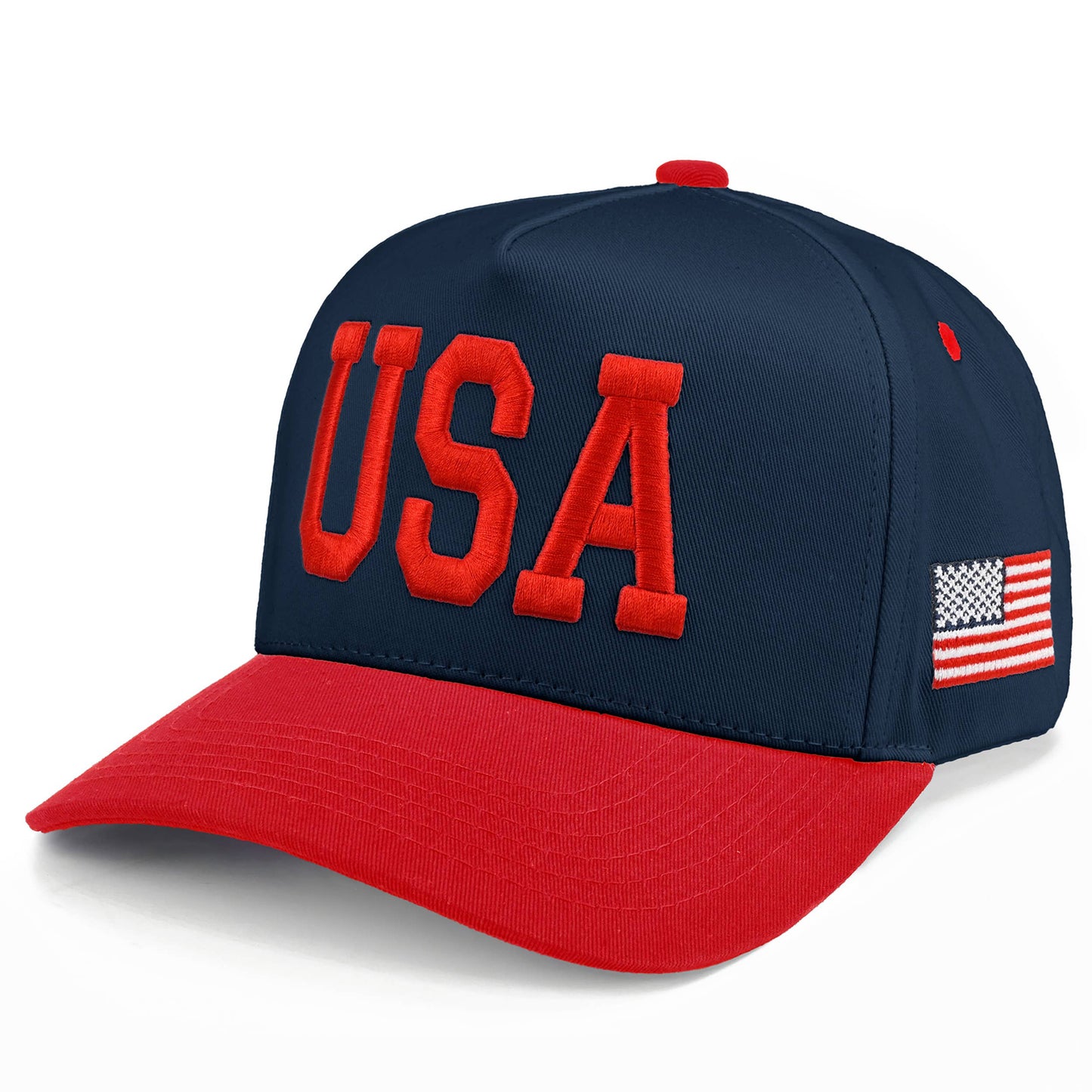 C.C Two-Tone Flag Letter on Two Tone Trucker Hat