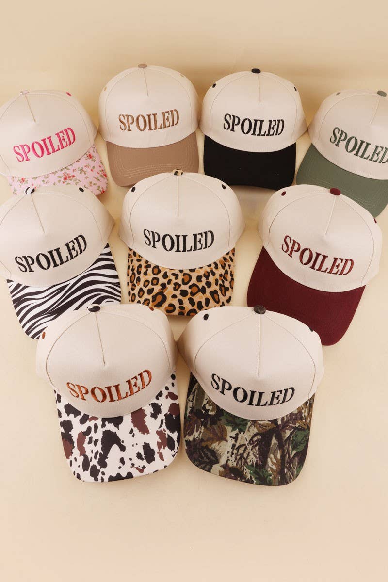 Spoiled Two Tone Snapback Hat: DK FOREST