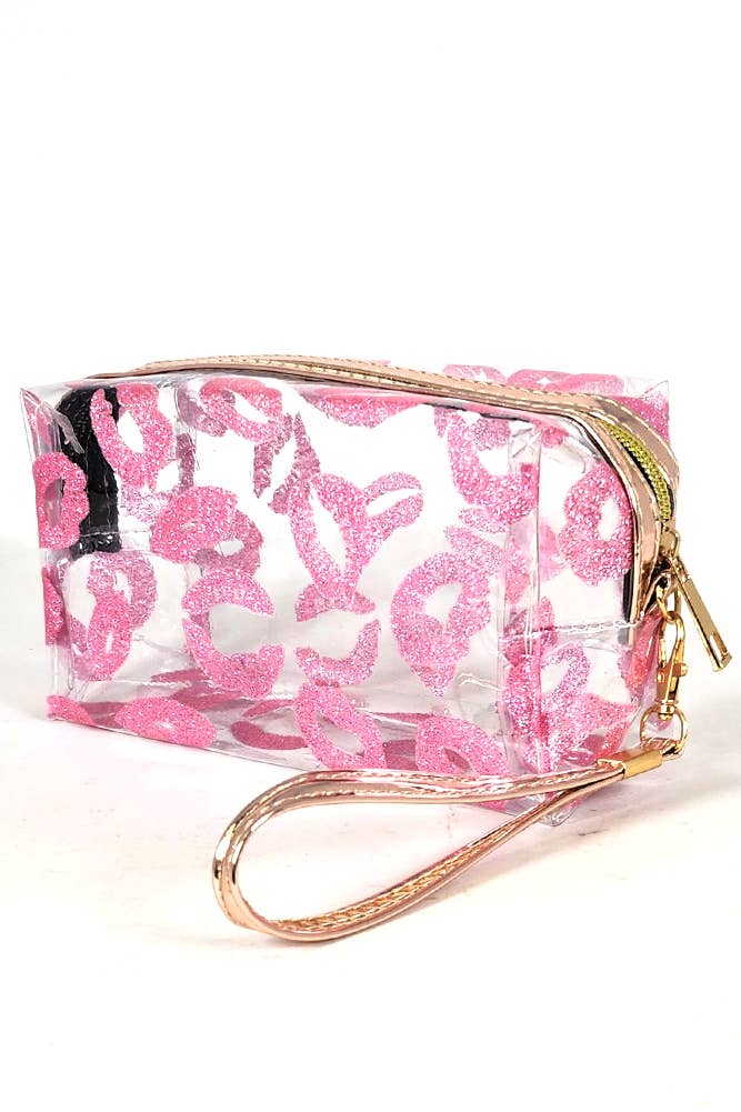 Lip Transparent Clear Pouch: Red