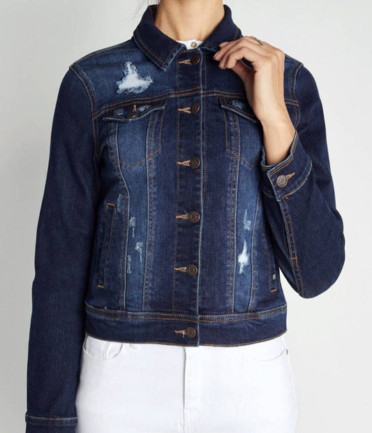 Destructed Classic Denim Jacket