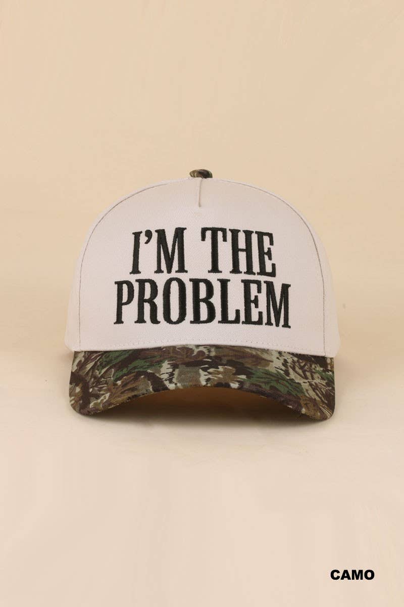 I'm The Problem Two Tone Snapback Hat: CAMO
