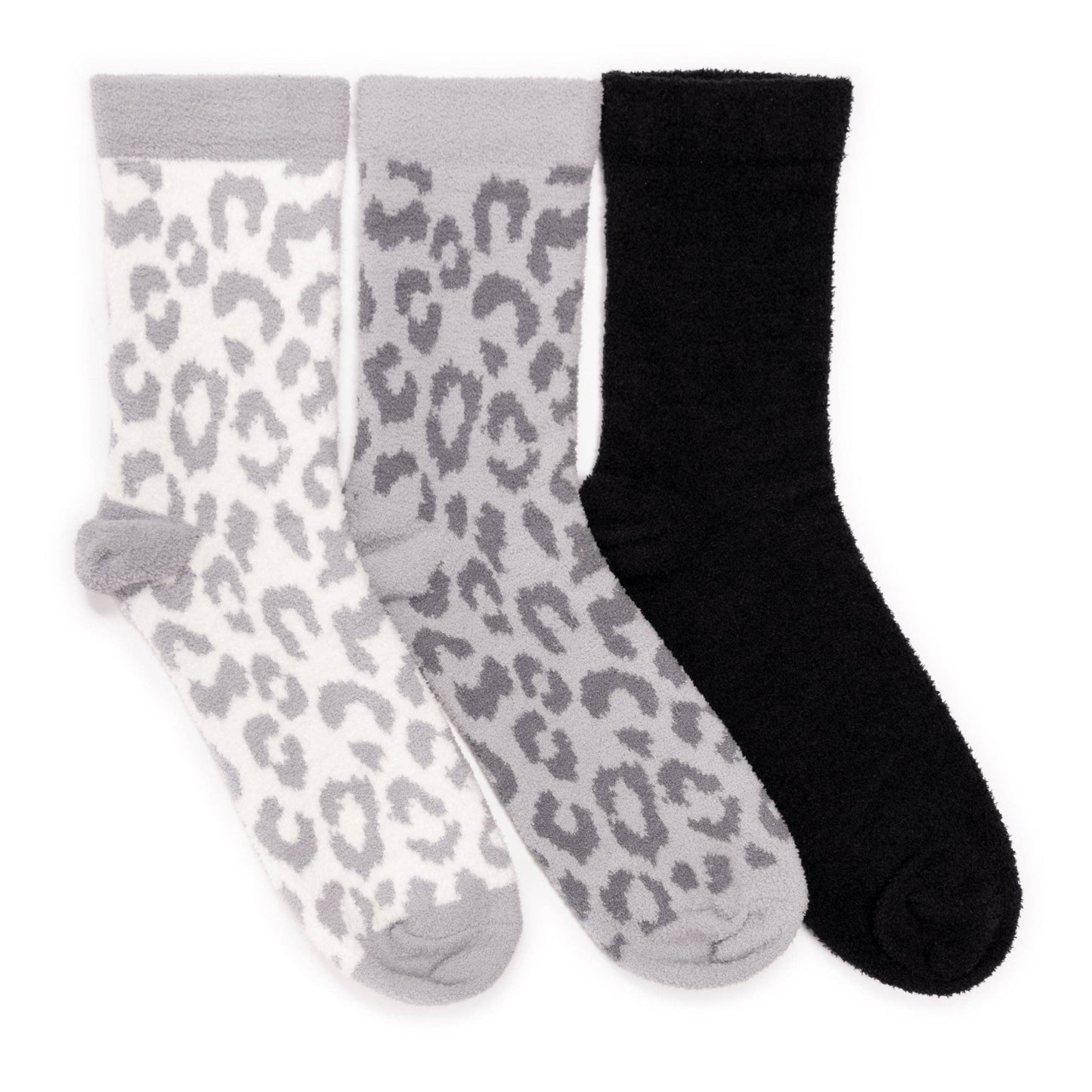Muk Luks Women's 3 Pack Cozy Compression Crew Socks