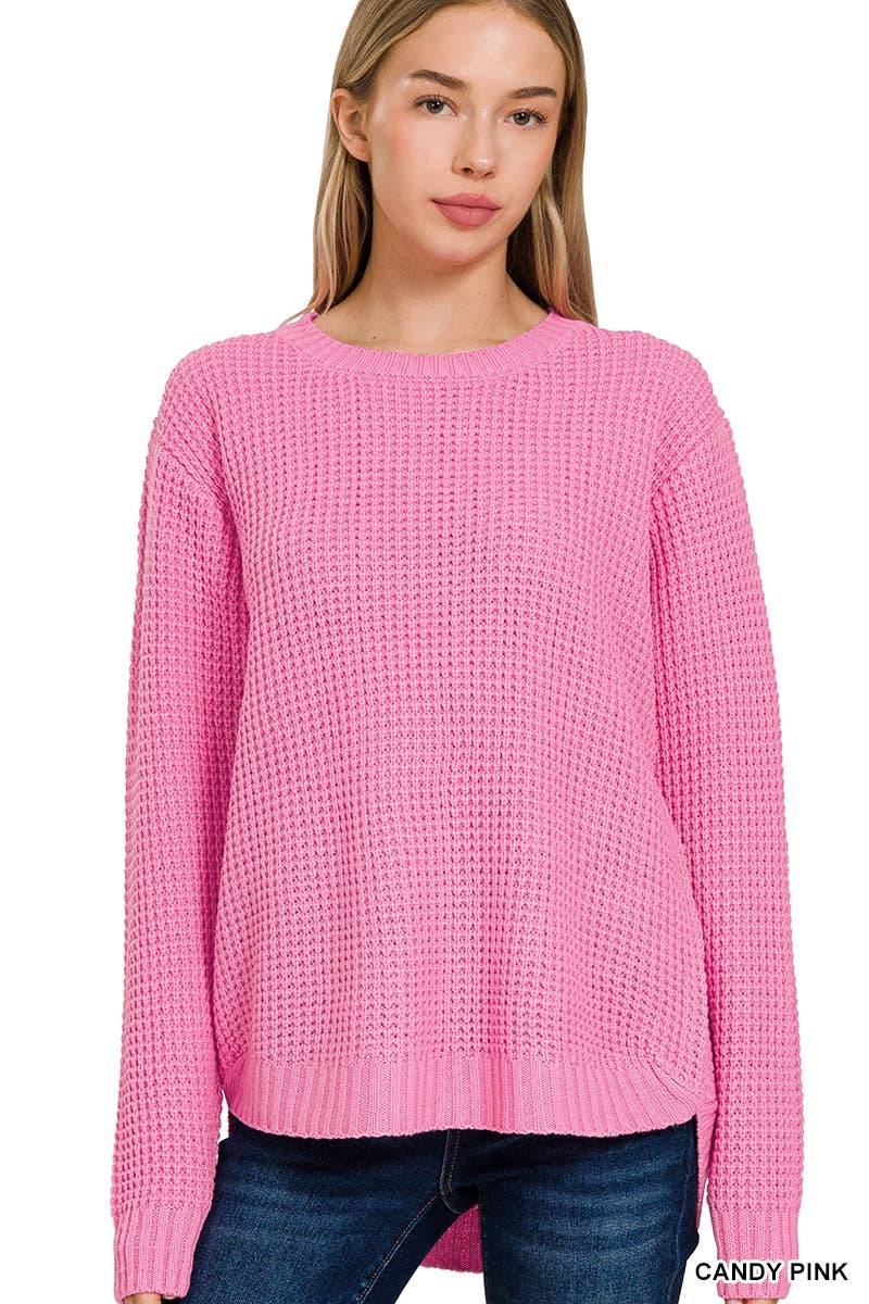 Waffle Sweater: Rust