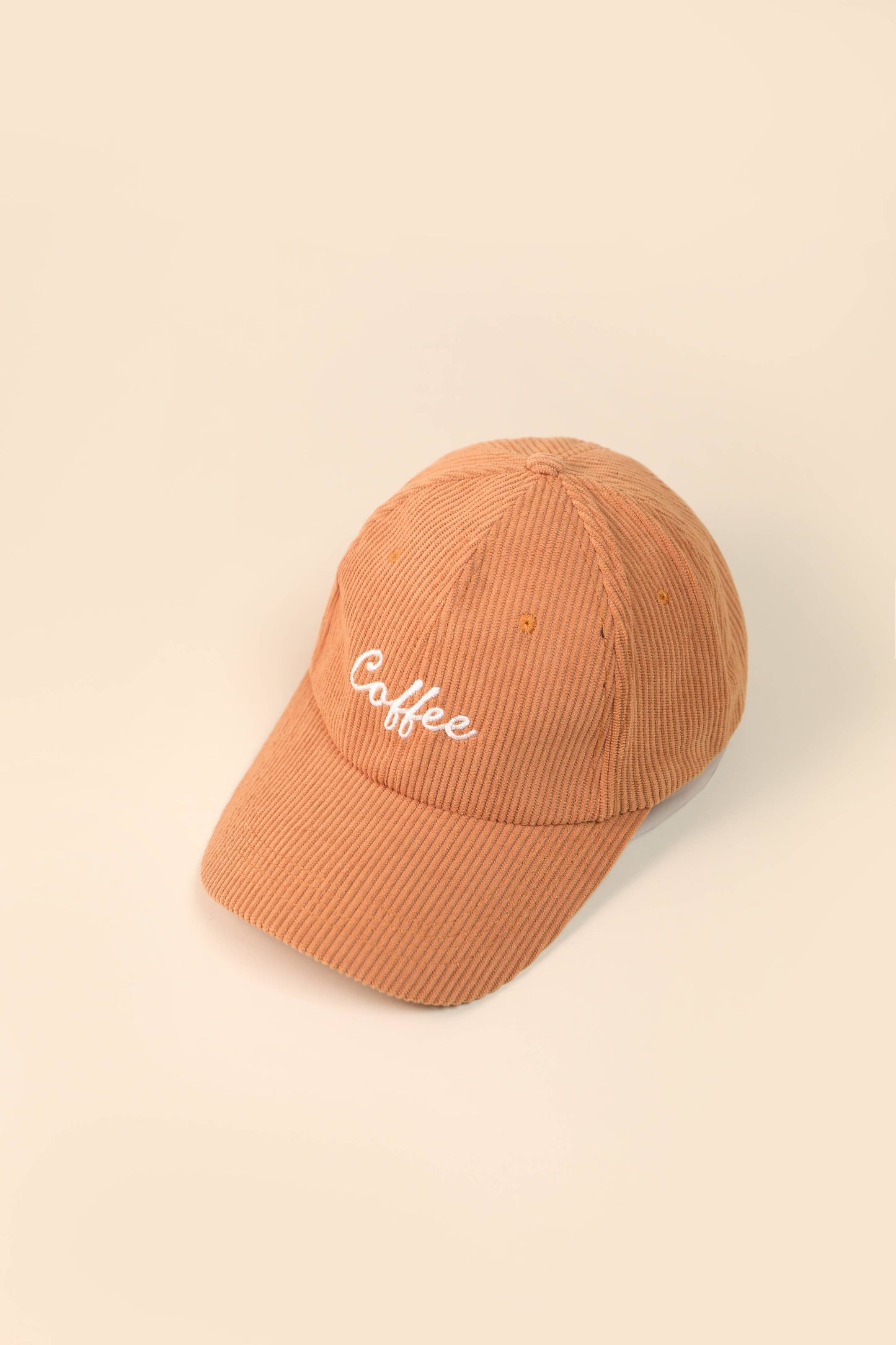 Coffee Corduroy Baseball Cap