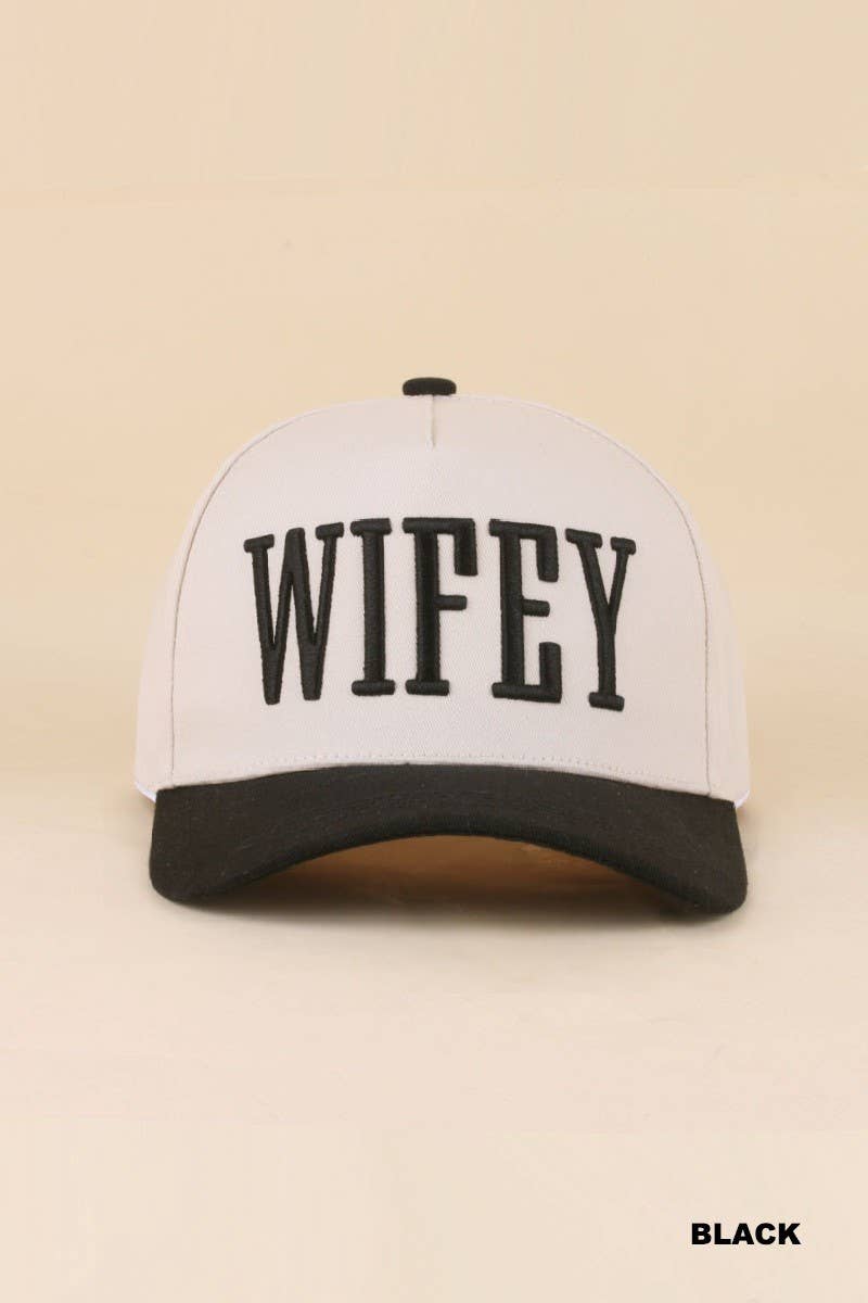 Wifey Two Tone Snapback Hat: ASH MOCHA