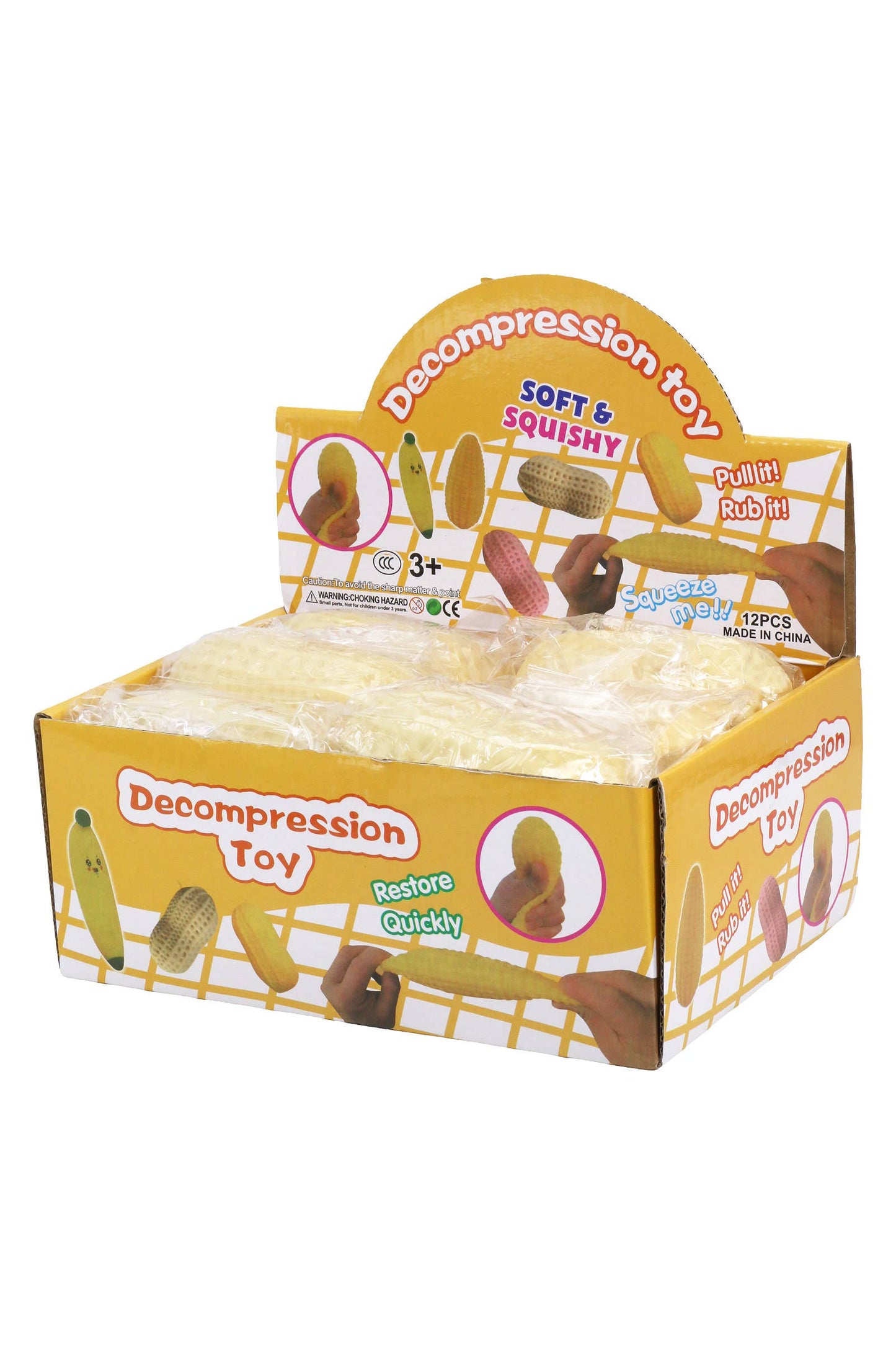 Peanut Fluffy Slime Filled Squishy Stress Relief Toy: BEIGE