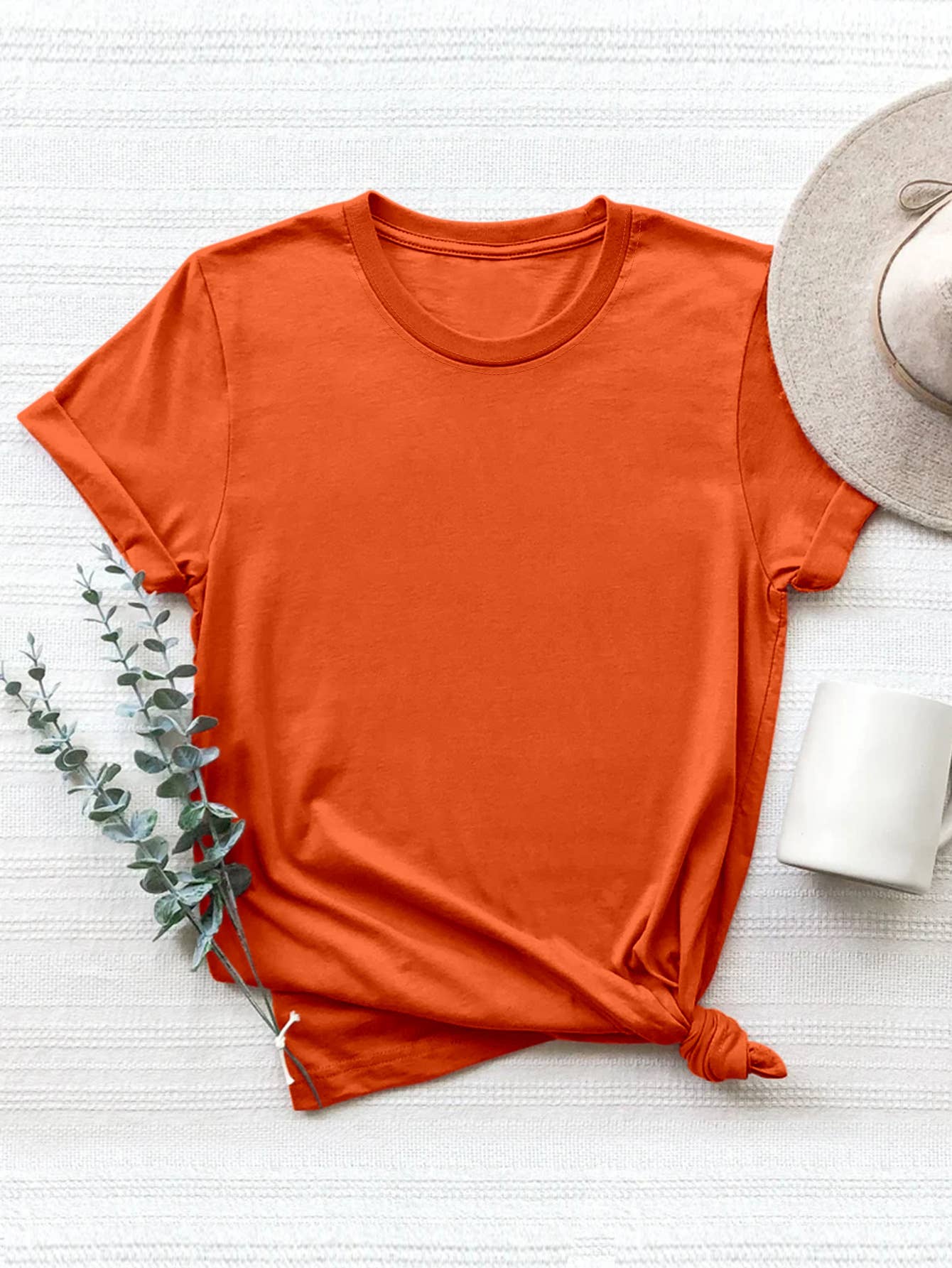 Loose Solid Color Short Sleever T-shirt