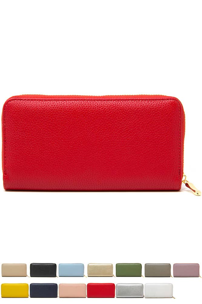 Solid Color PU Wallet: Black