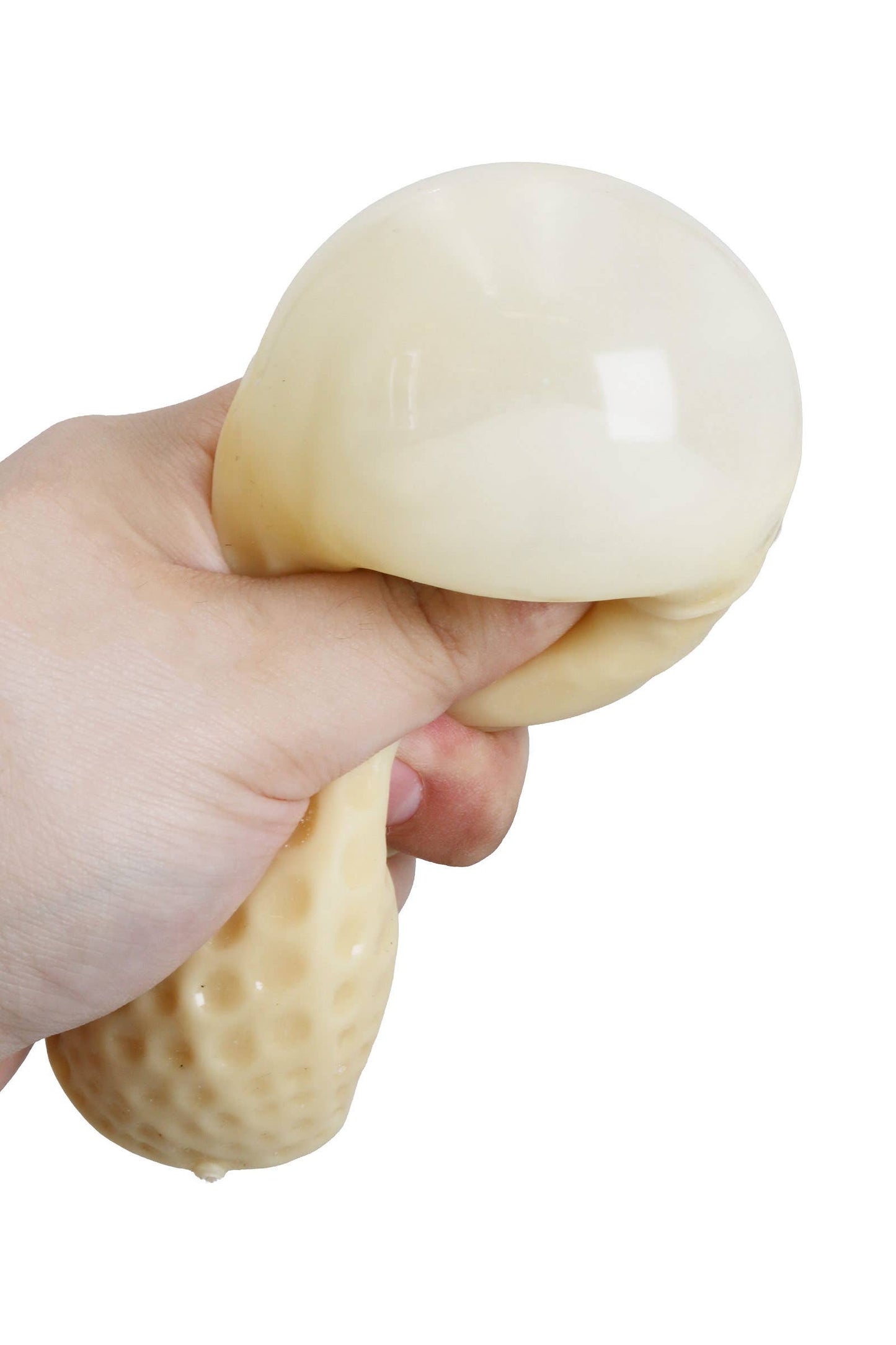 Peanut Fluffy Slime Filled Squishy Stress Relief Toy: BEIGE