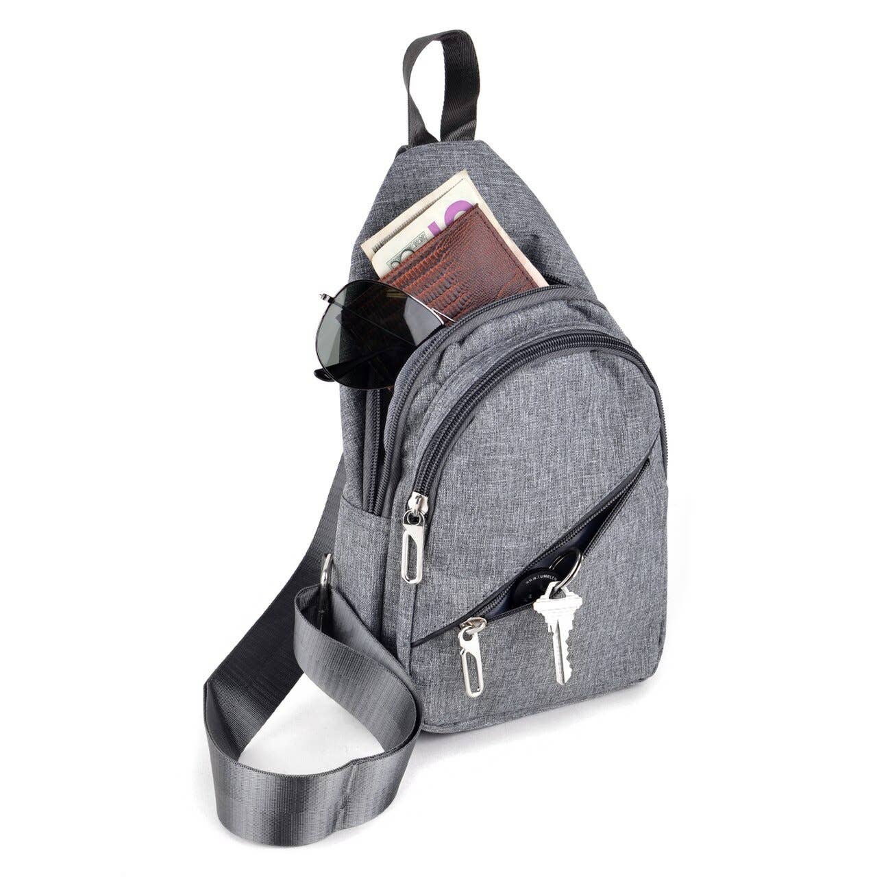 Crossbody Sling Bag: Charcoal