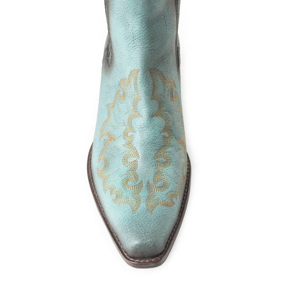 Dearling Ranch Booties In Teal: Teal / 9