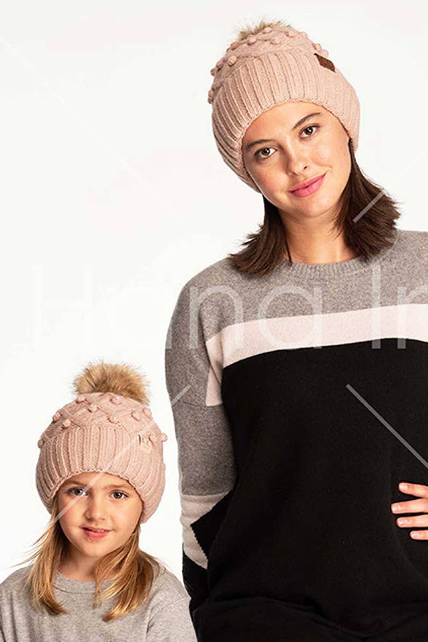 C.C Bobble Beanie Hat: Mustard