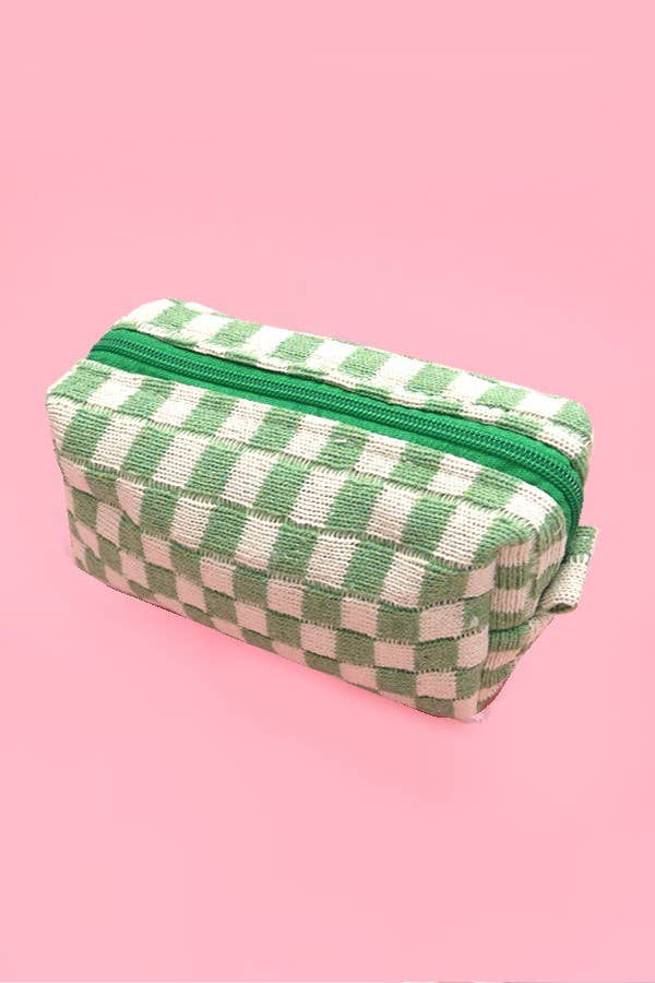 Checkered Gingham Makeup Bag