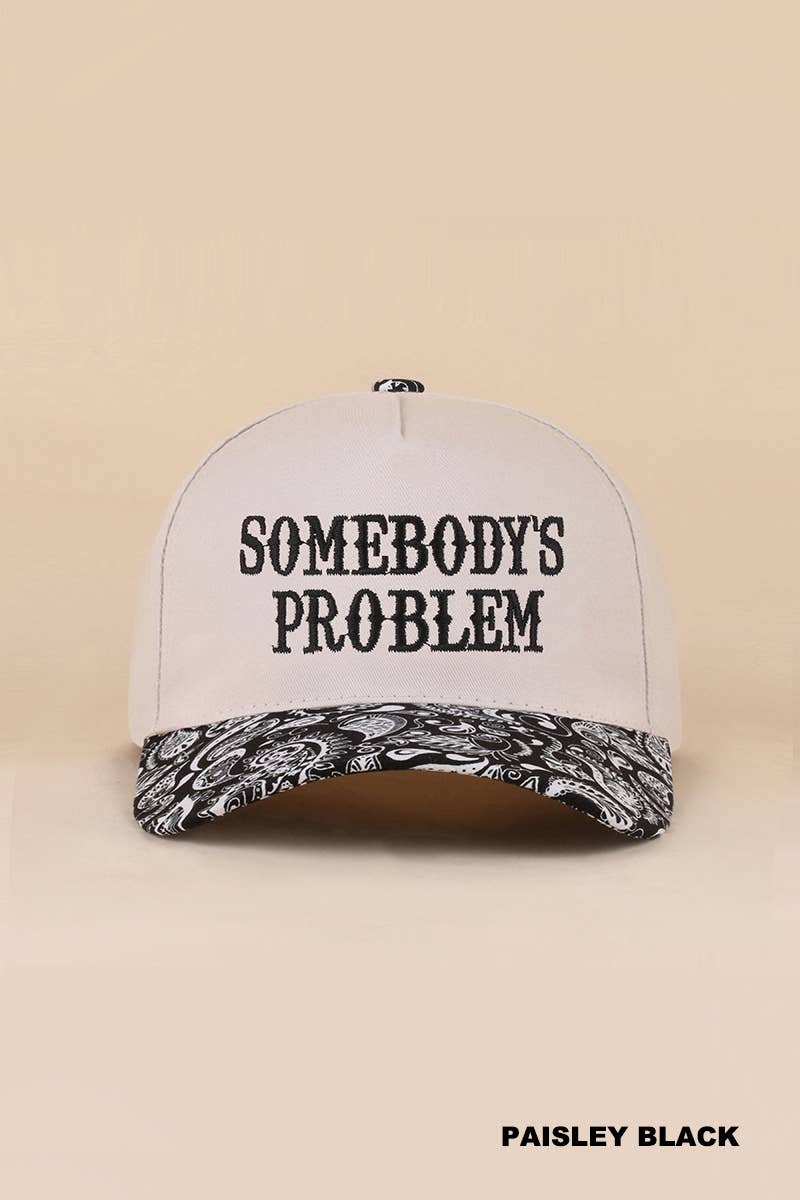 Somebody's Problem Two Tone Canvas Cotton Cap: ASH MOCHA