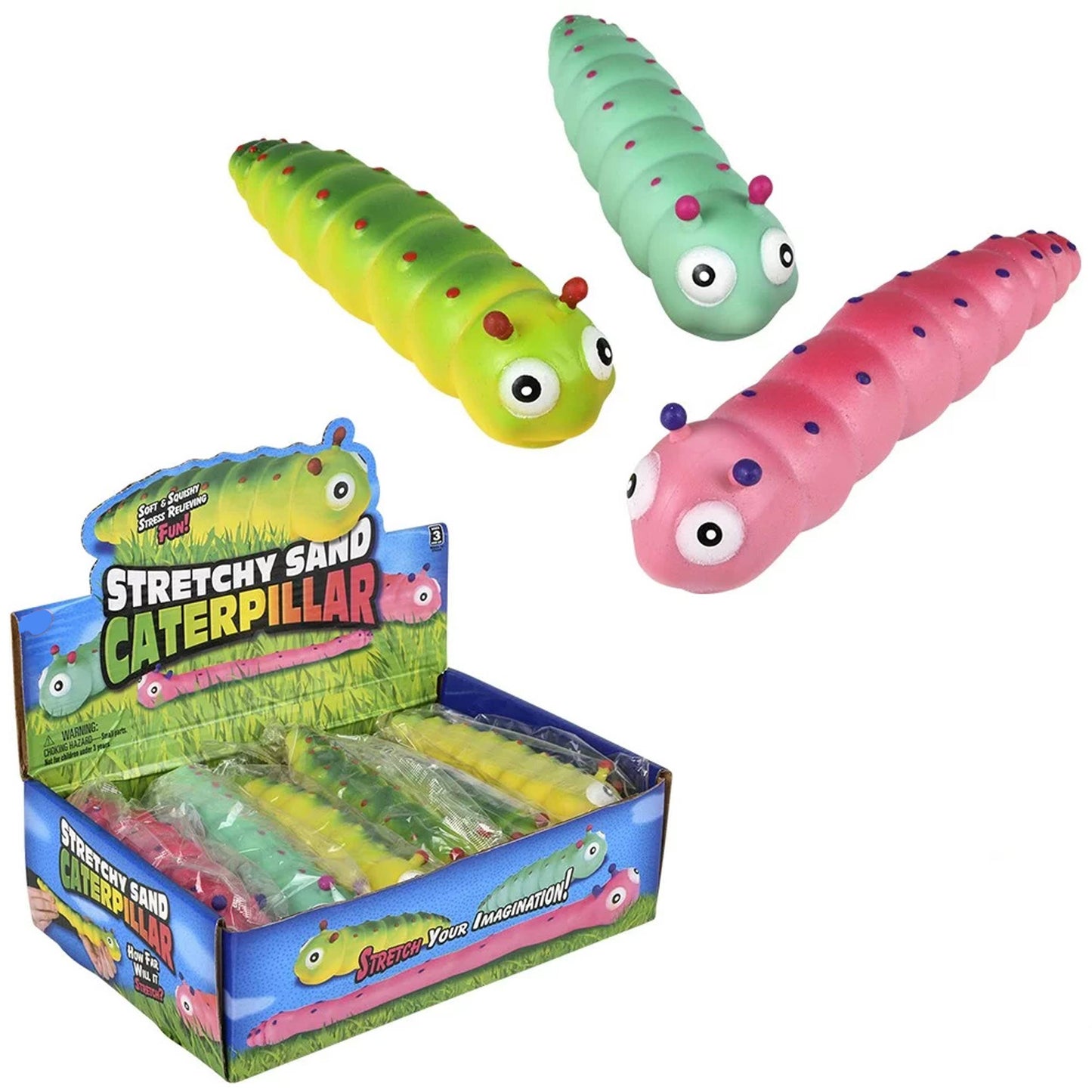 Caterpillar Sand Filled Fidget Kids Toys- Assorted