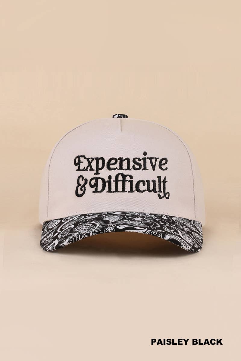 Expensive And Difficult Two Tone Canvas Cotton Cap: LEOPARD