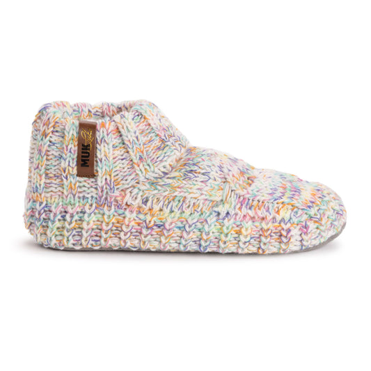 Muk Luks Women's Luxe Short Slipper Sock With Ribbed Cuff