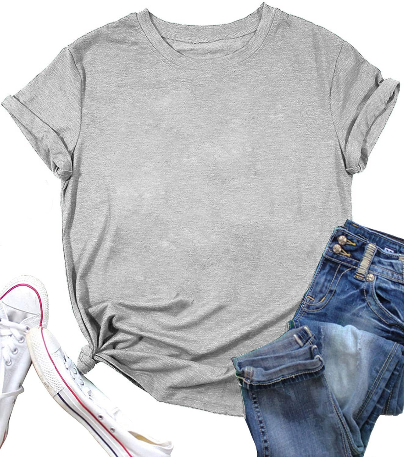 Loose Solid Color Short Sleever T-shirt