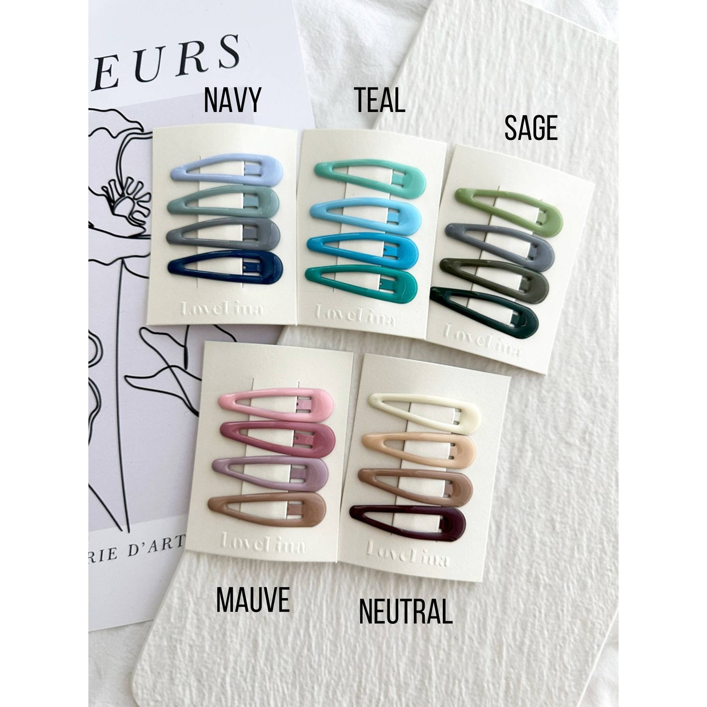 Glossy 4-Piece Hair Clip Set
