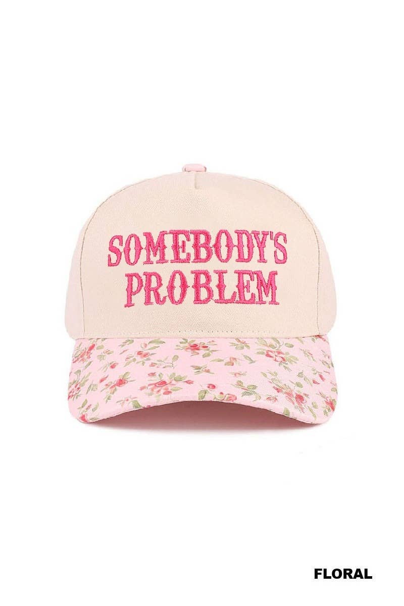 Somebody's Problem Two Tone Canvas Cotton Cap: DK FOREST