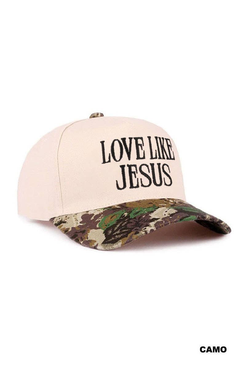 Love Like Jesus Two Tone Cotton Hat: DK FOREST