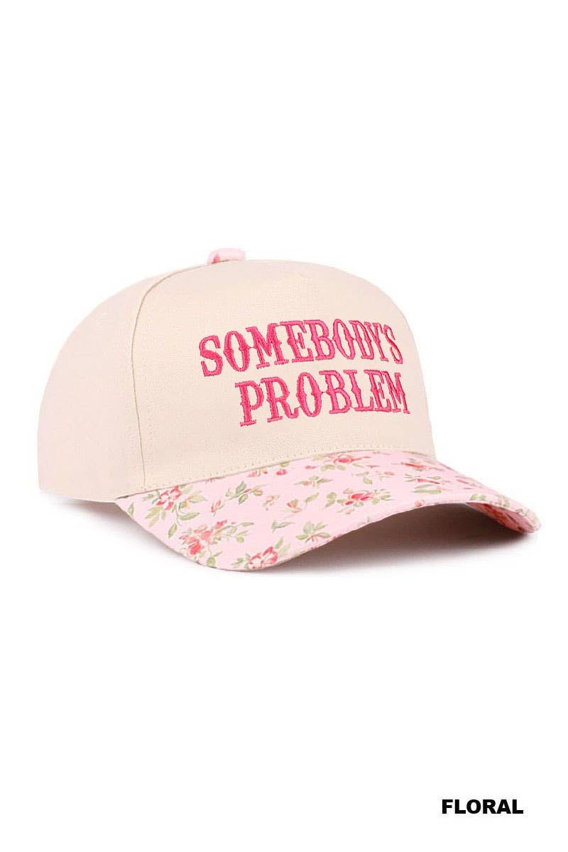 Somebody's Problem Two Tone Canvas Cotton Cap: DK FOREST