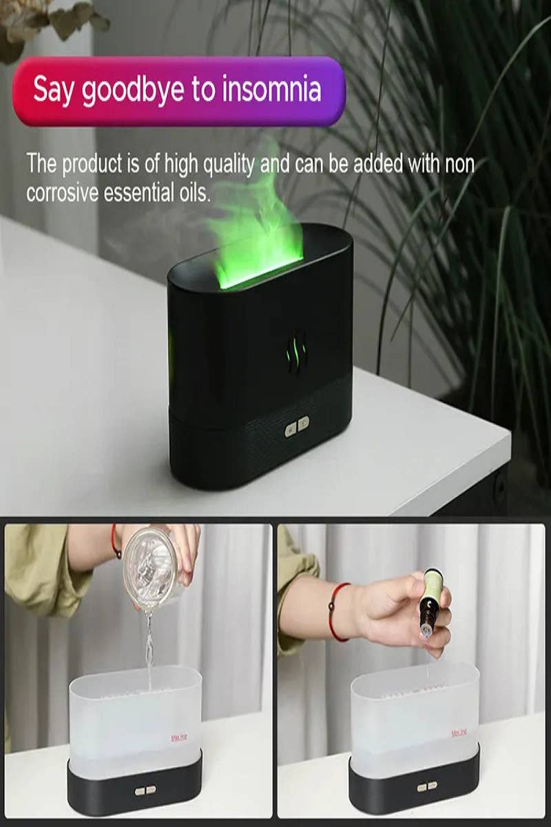 7 Color  Flame  Mini Humidifier Aromatherapy/Essential Oil Diffuser