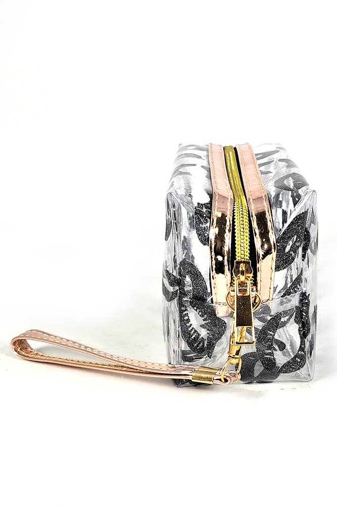 Lip Transparent Clear Pouch: Red