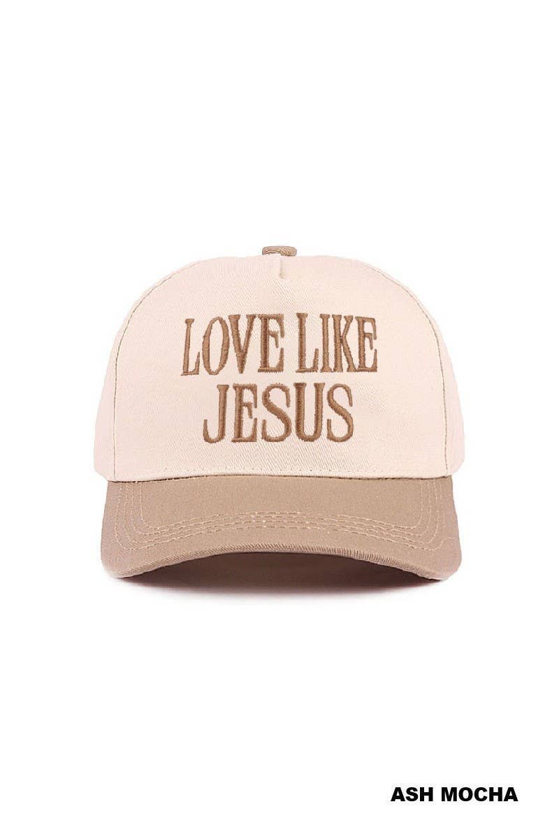 Love Like Jesus Two Tone Cotton Hat: DK FOREST