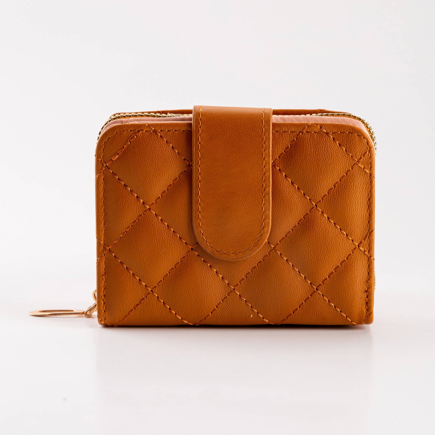 Diamond-Stitched Pattern Multi Slot  ID Window Wallet