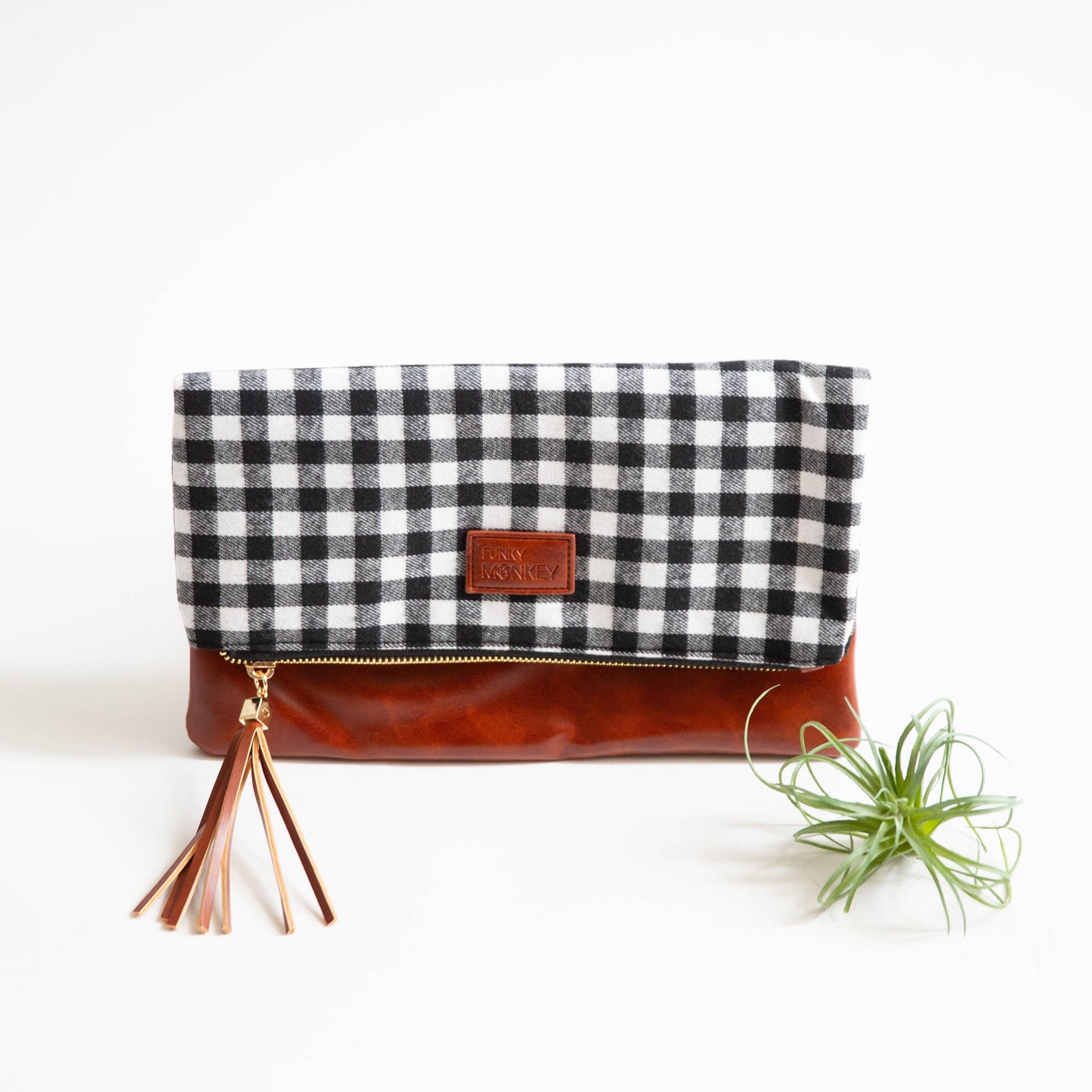 Foldover Buffalo/Brn Clutch