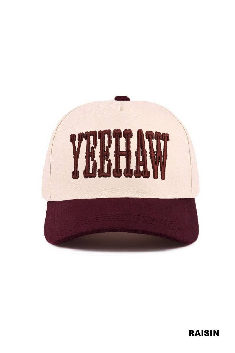 Yeehaw Two-tone Canvas Cotton Cap: LEOPARD