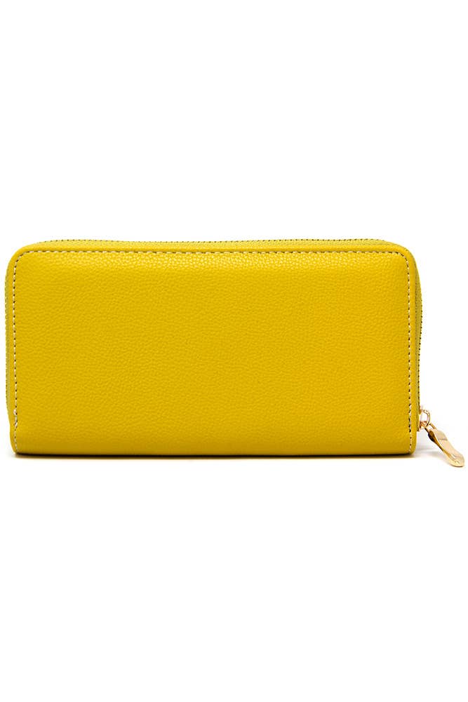 Solid Color PU Wallet: Black