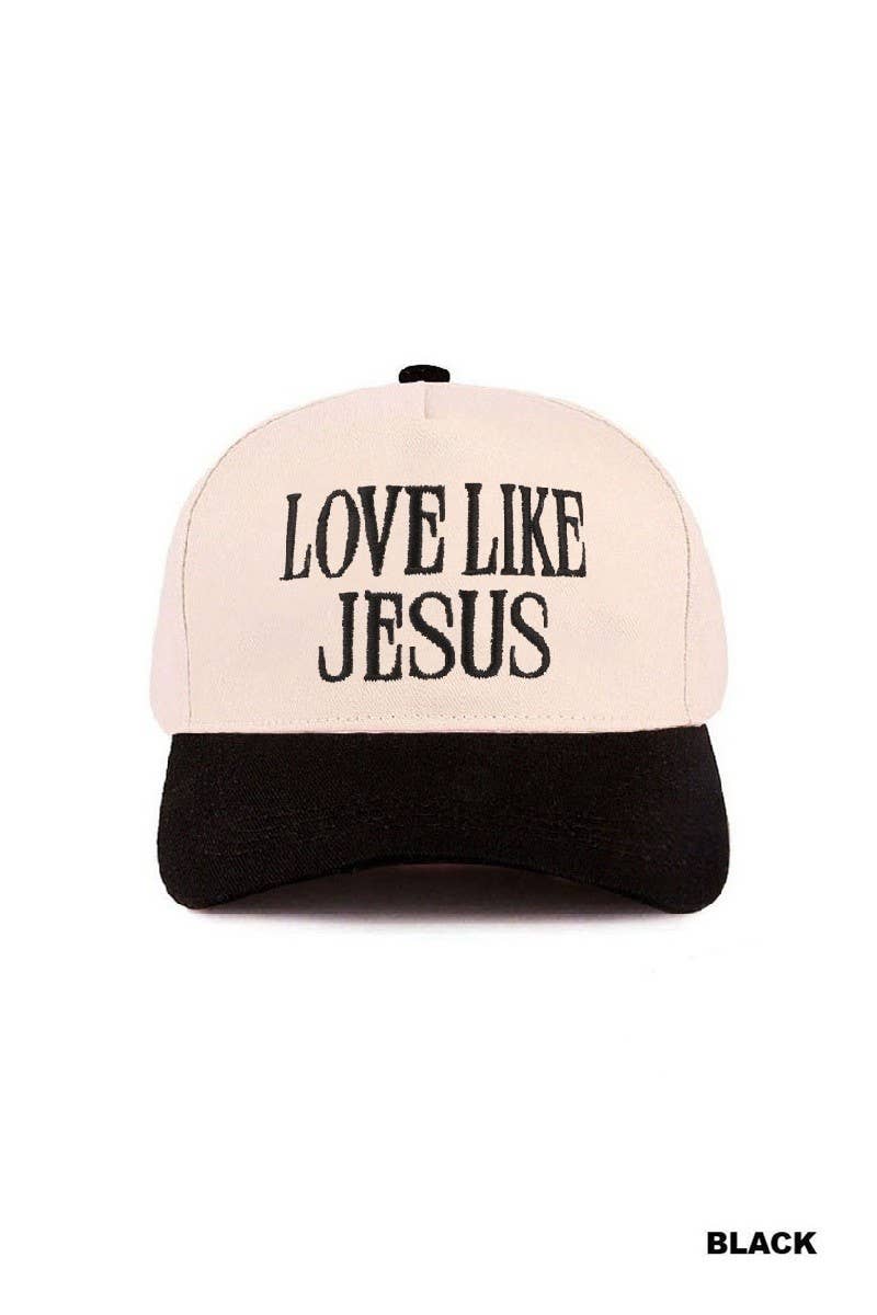 Love Like Jesus Two Tone Cotton Hat: DK FOREST