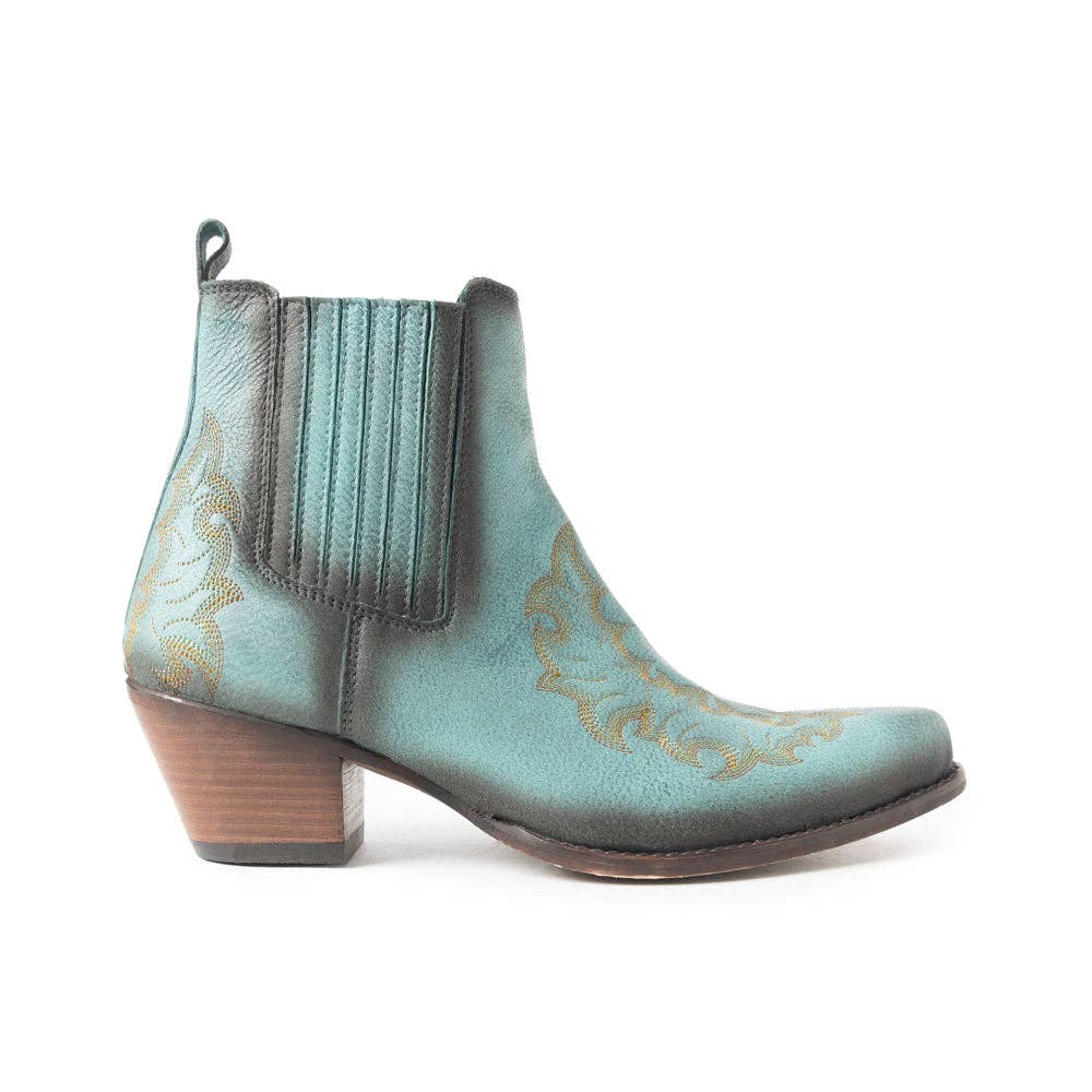 Dearling Ranch Booties In Teal: Teal / 9