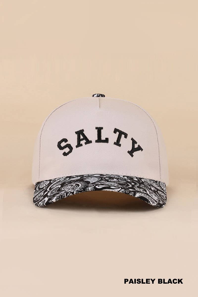 Salty Two-tone Canvas Cotton Cap: LEOPARD