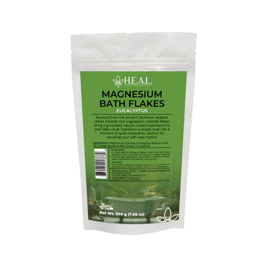 H.E.A.L. Magnesium Chloride Bath Flakes With Eucalyptus Essential Oil 7.05 oz
