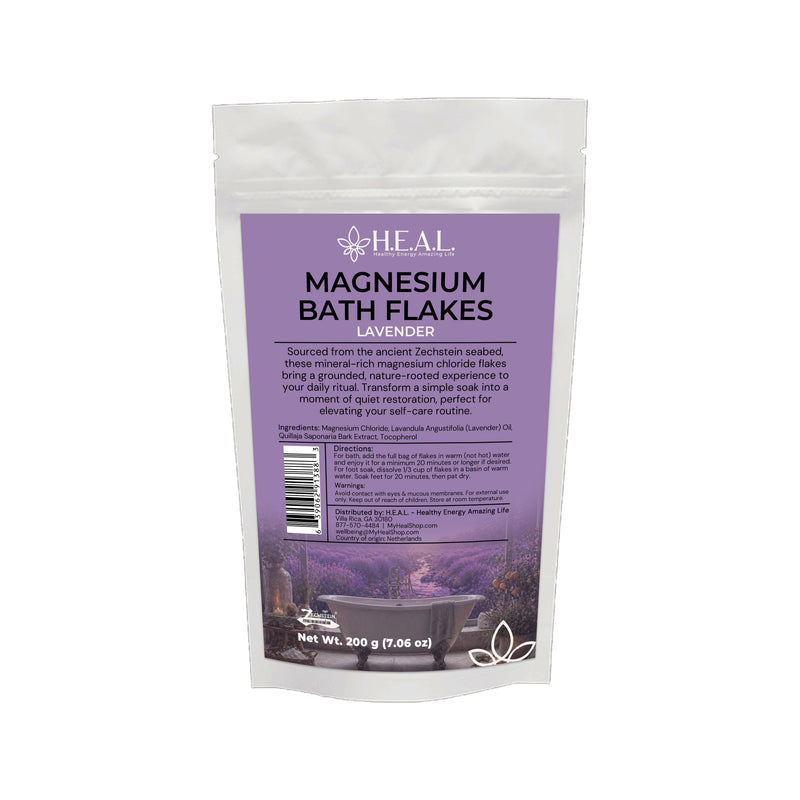 H.E.A.L. Magnesium Chloride Bath Flakes With Lavender Essential Oil