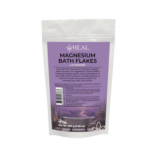 H.E.A.L. Magnesium Chloride Bath Flakes With Lavender Essential Oil