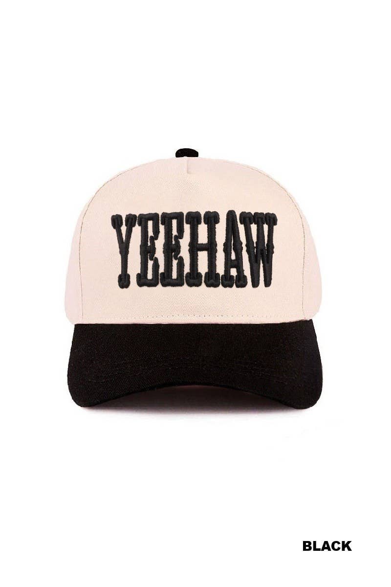 Yeehaw Two-tone Canvas Cotton Cap: LEOPARD