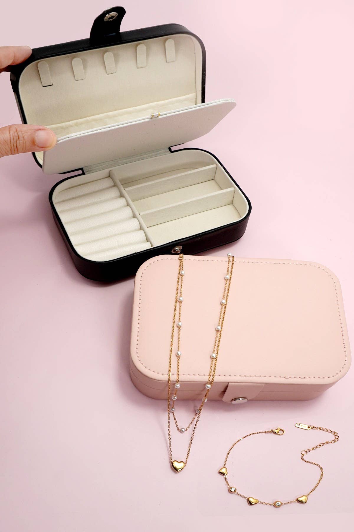 Jewelry organizer travel case, large