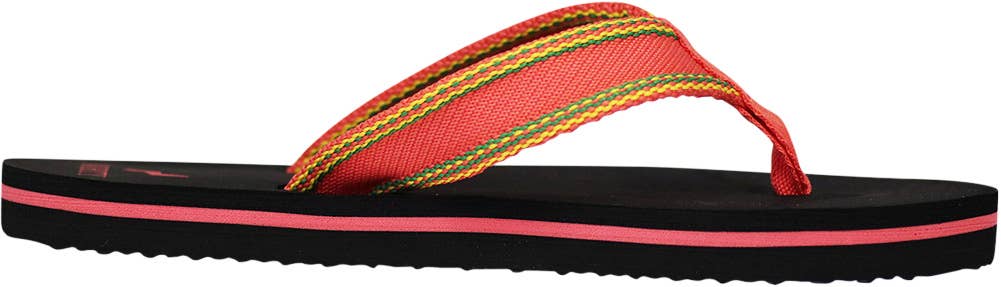 Norty Womens Flip Flop Footbed Sandal 41873 Coral/Black: 8