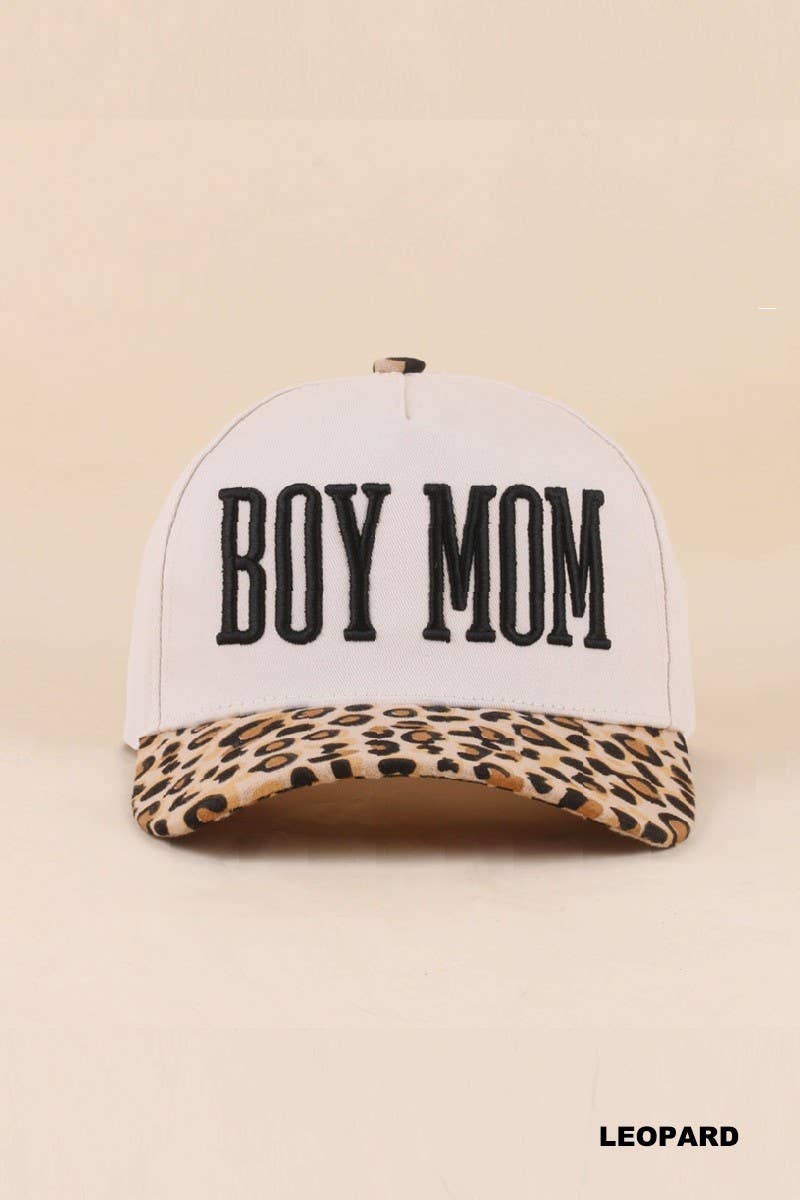 Boy Mom Two Tone Snapback Hat: ZEBRA