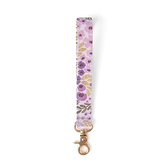 Floral Wristlet Keychain: Lilac Floral