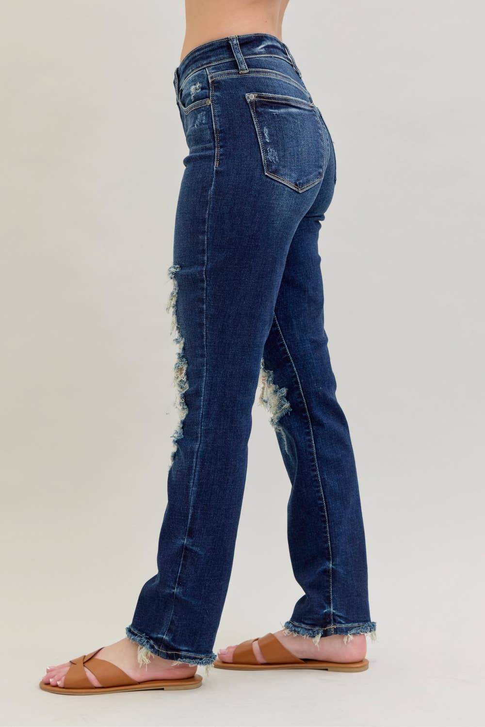 MR Heavy Destroy Straight Judy Blue jeans