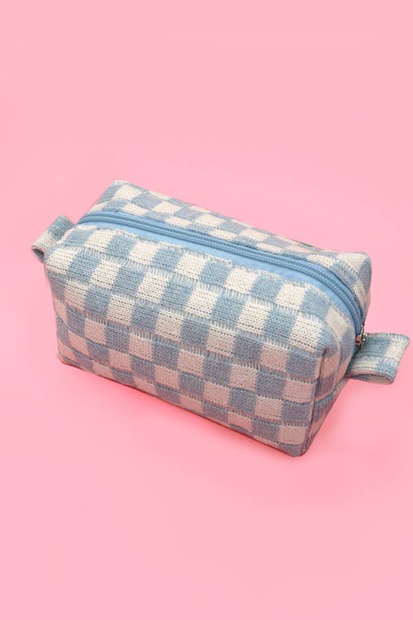 Checkered Gingham Makeup Bag