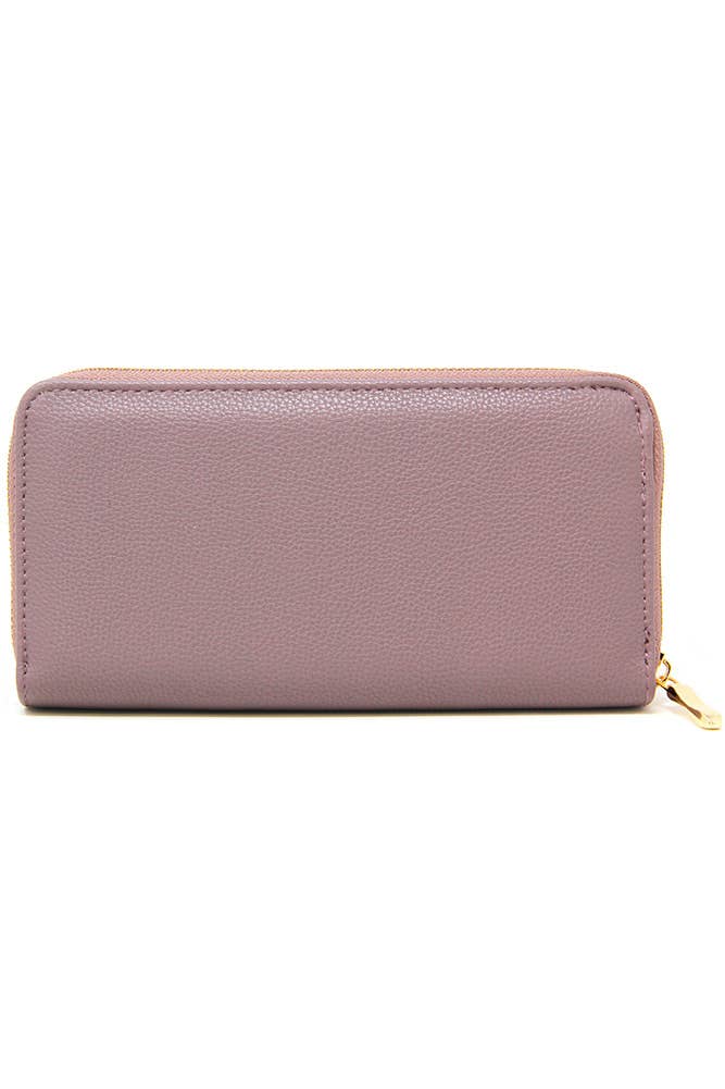 Solid Color PU Wallet: Black