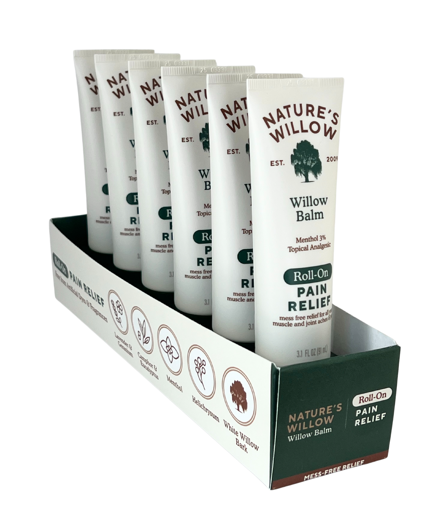 MESS FREE Roll On Essential Oil Pain Relief 3.1 oz