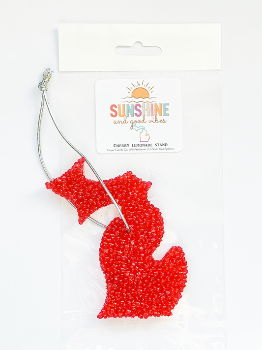 Air Fresheners - Sunshine & Good Vibes "Michigan": Cherry Lemonade Stand / Full State Michigan